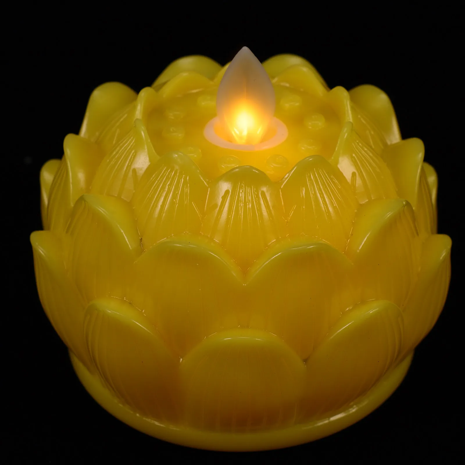LED Lotus Lamp 6 Piece Set Electronic Wax Lights for Home Temple Buddha Hall Decor Blessing Ornament