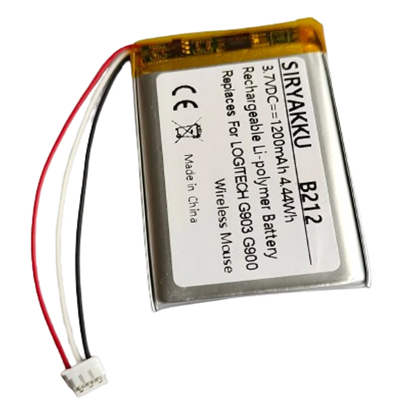 New 3.7v 1200mAh 533-000130 Rechargeable Li-polymer Battery For Logitech G900 G903 G400 G403 G900 G703 X100 Wireless Mouse