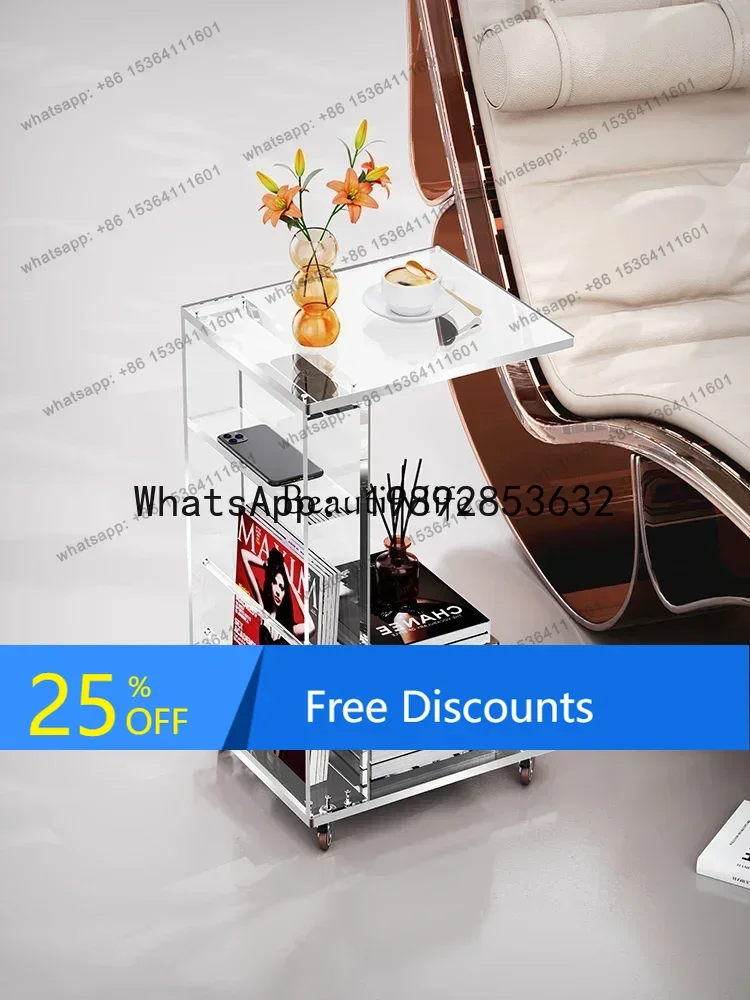 

Table Creative Simple Movable Small Apartment Bedside Table Simple Trolley Rack