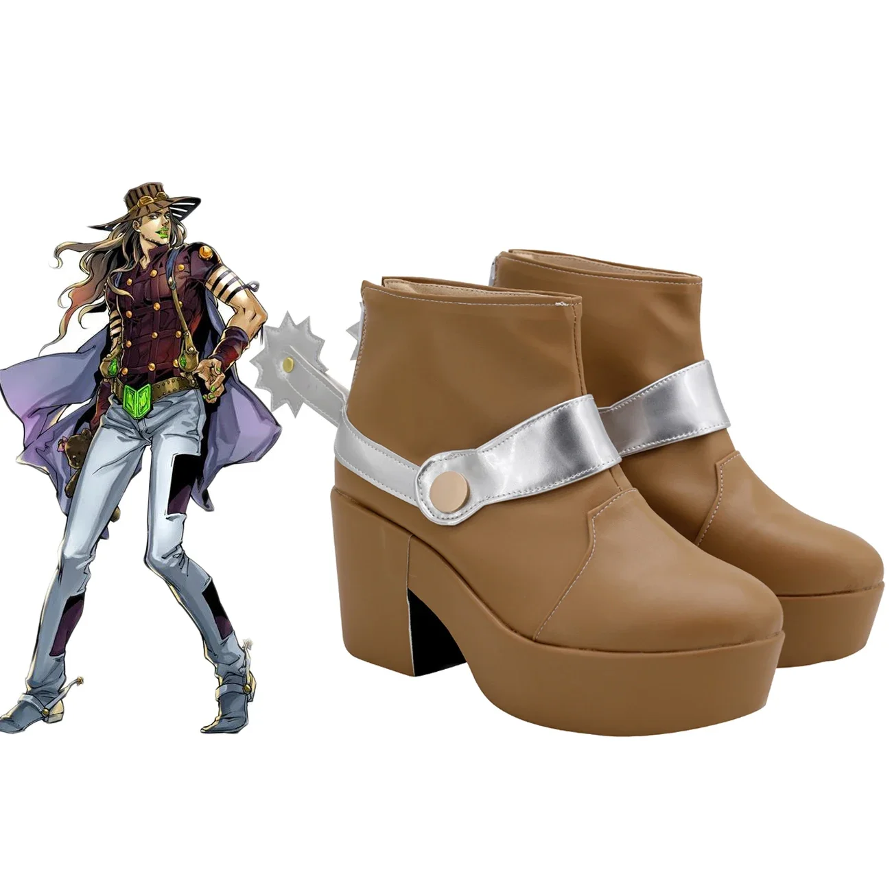 

JoJo's Bizarre Adventure Steel Ball Run Gyro Zeppeli Cosplay Boots Custom Made Shoes Any Size