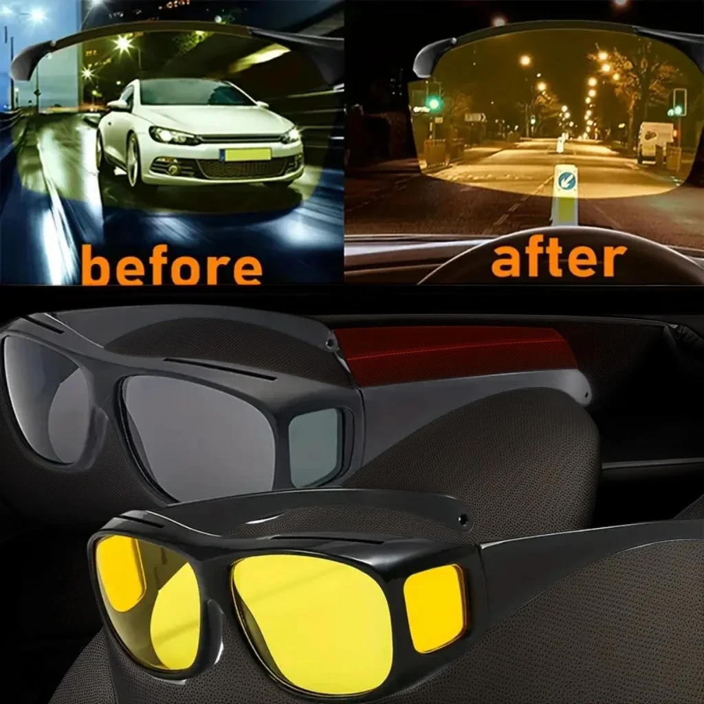 

Солнцезащитные очки ночного видения 2024 года — автомобильные очки для ночного вождения с защитой от ультрафиолета, очки унисекс, подарок, повышенная видимость