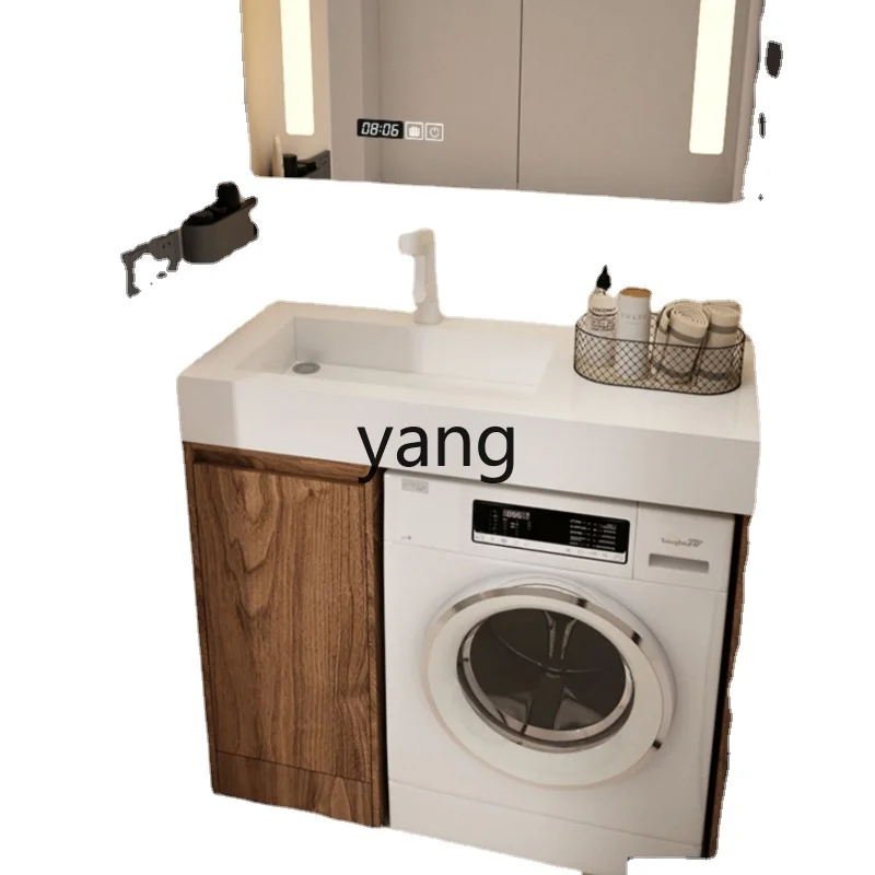 

CX Washing Machine All-in-One Cabinet Combination Stone Plate Integrated Washbasin Bathroom Balcony Floor Washstand