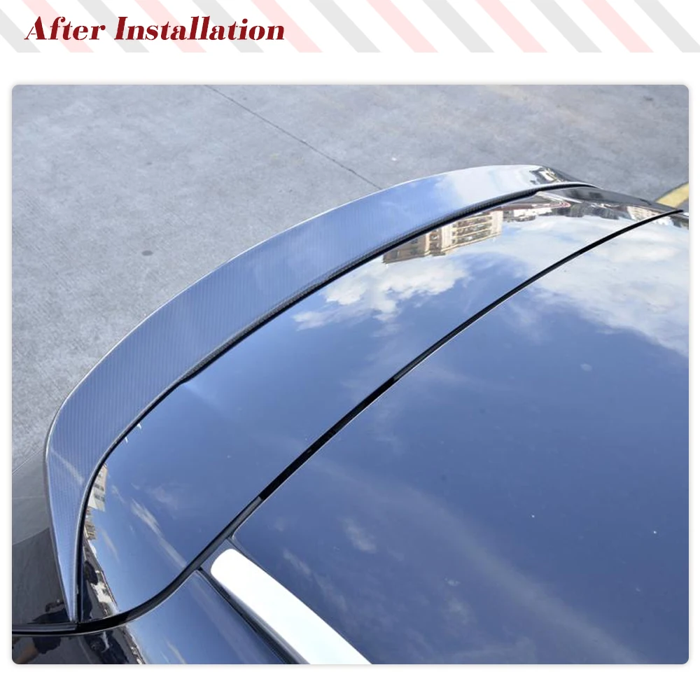 Carbon Fiber Rear Roof Spoiler Window Wing FRP Black for Mercedes-Benz C Class S205 Wagon Hatchblack 2015-2018 Not for AMG