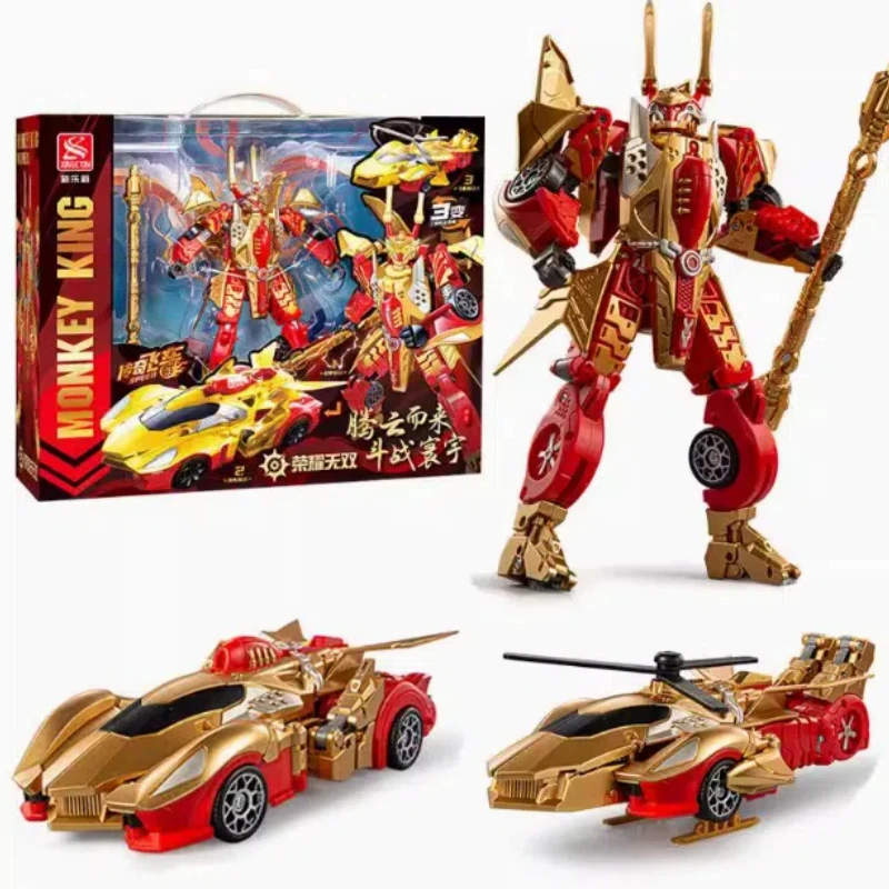

Qitian Dasheng The Monkey King'S Three-Change Mecha Robot Collection Boy Educational Birthday Gift Gift Box Toys