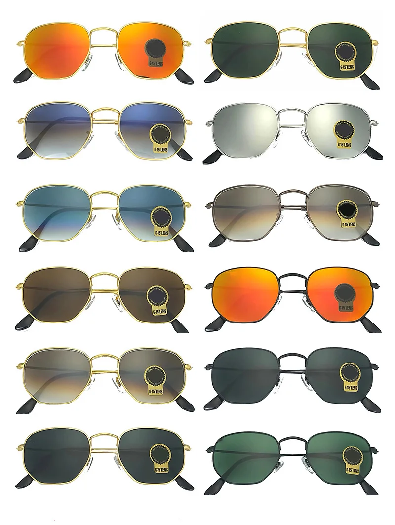 2024 New RB Oval Metal Frame Fashion Pilot Sunglasses Versatile for Men and Women with Unique Lens Design and UV Protection