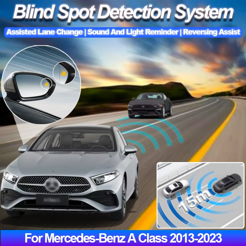 Rearview Mirror Blind Spot Detection System BSD BSM BSA Radar Detector For Car Accessori For Mercedes-Benz A Class 2013-2025