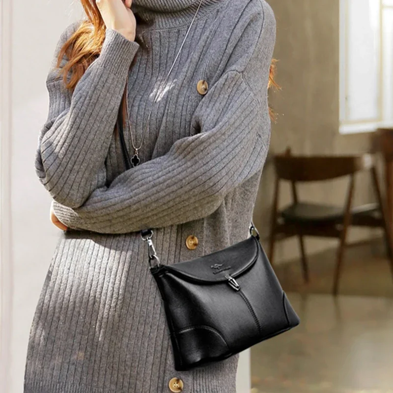 Leather Casual Crossbody Bags for Women 2024 Ladies Luxury Designer Handbag High Quality Shoulder Bag Sac Cross Body Bag Woman