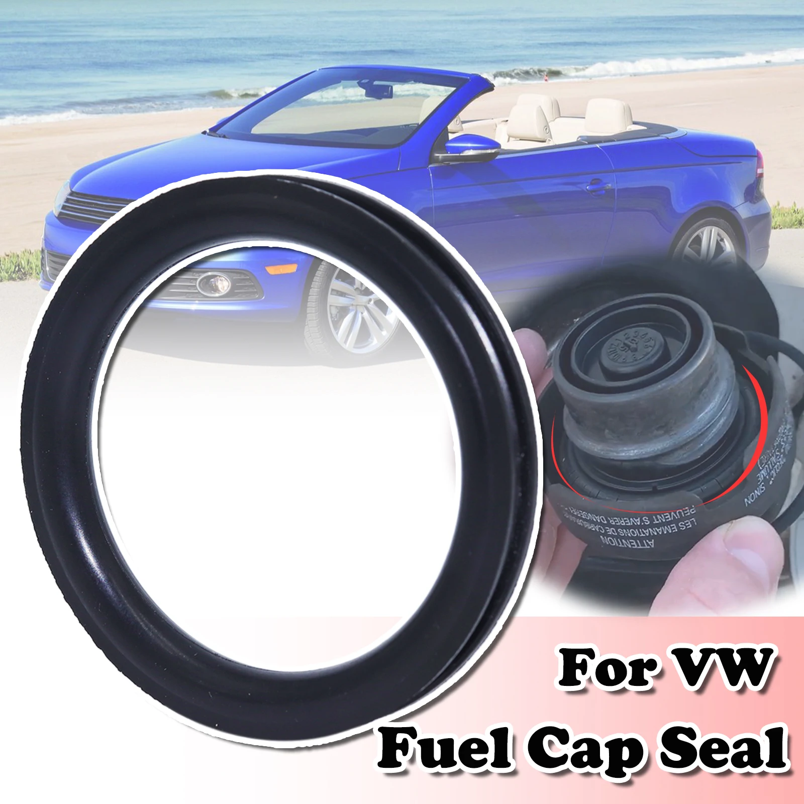 

Tank Cap Seal For VW Eos Fox BORA CORRADO Suran/Spacefox Fuel Tank Filler Neck Repair V Shape O-ring Rubber Gasket Washer 55x5mm