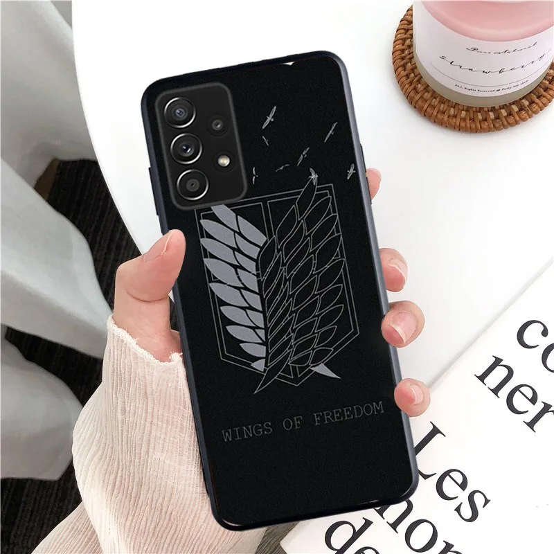 

Phone Case for Samsung Galaxy A21S A52S A04S A53 A54 A51 A71 A33 A23 A13 A14 A32 A52 M51 Anime Japanese attack on Titan