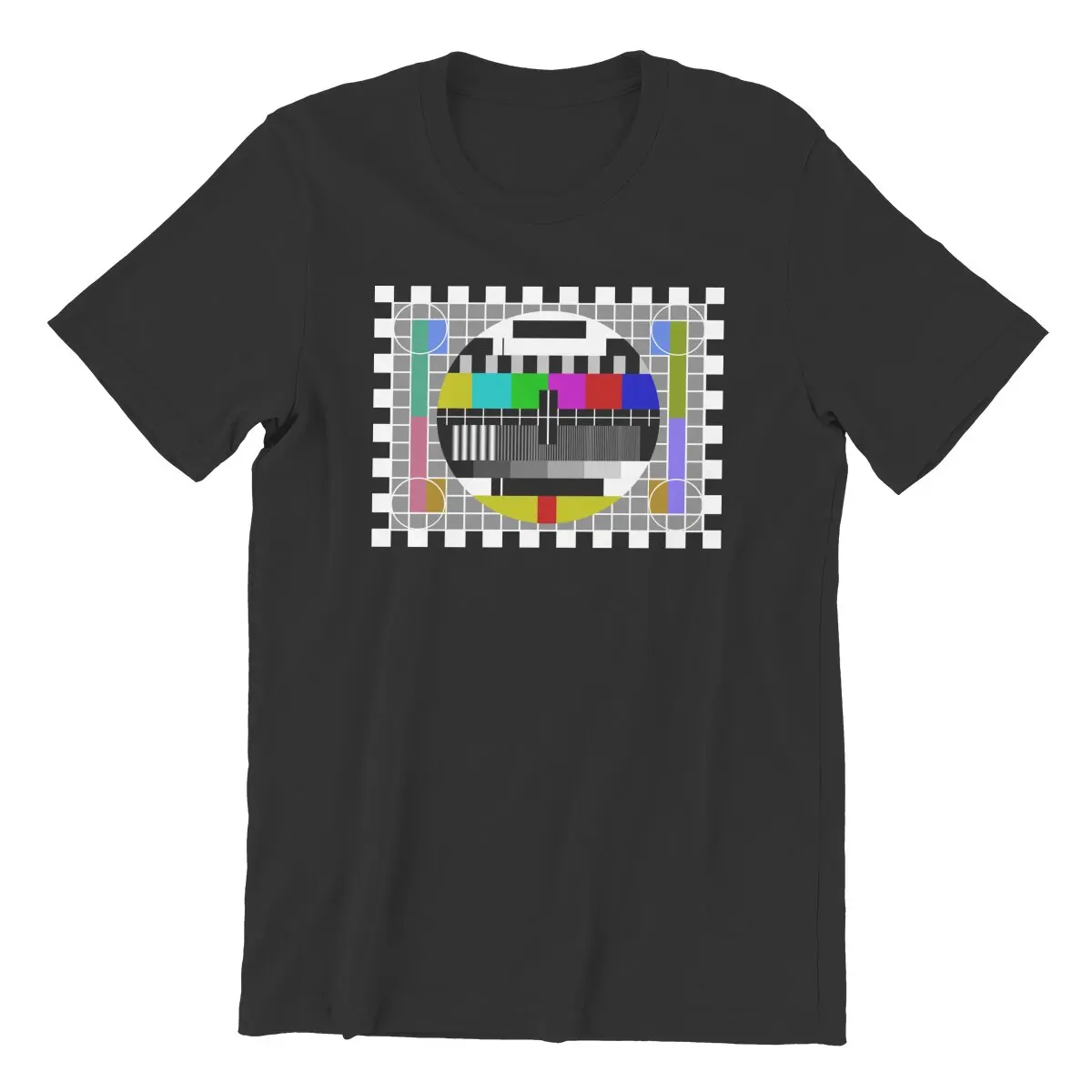 Big bang theory TV Test Pattern  Sheldon T-Shirt Men  Novelty Pure Cotton Tee Shirt  T Shirt Graphic Printed Clothing