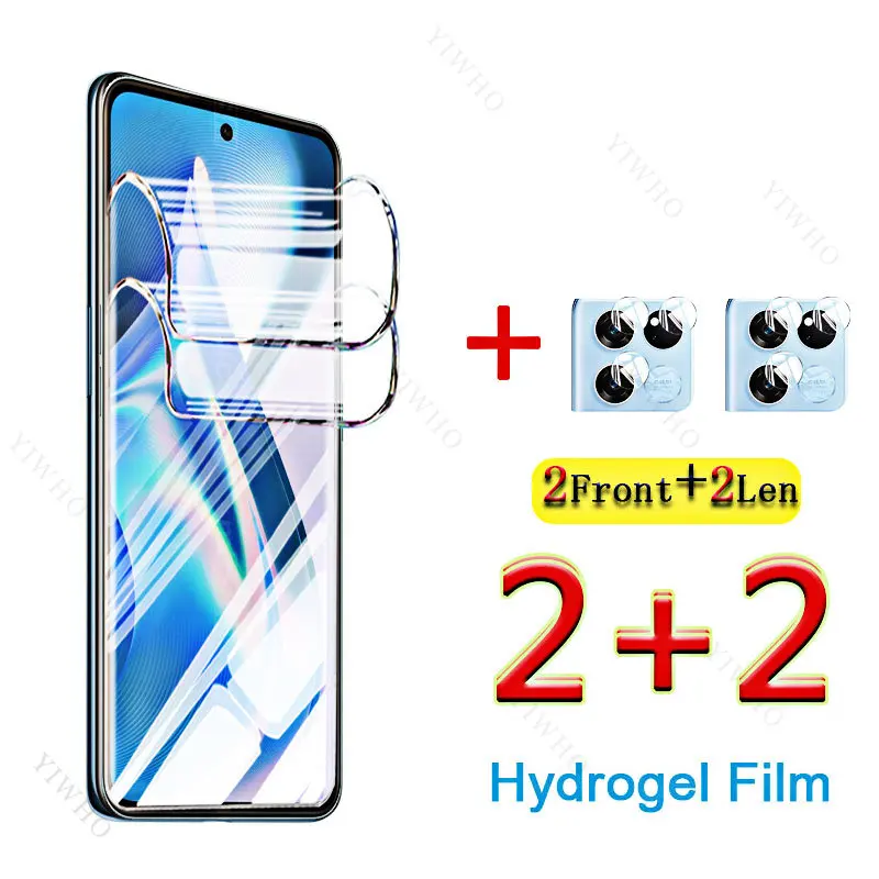 6 In 1 for Oneplus ACE Racing Front Hydrogel Film Screen Protector for OnePlus ACERacing 6.59 Inch Camera Lens Film Not Glass HD