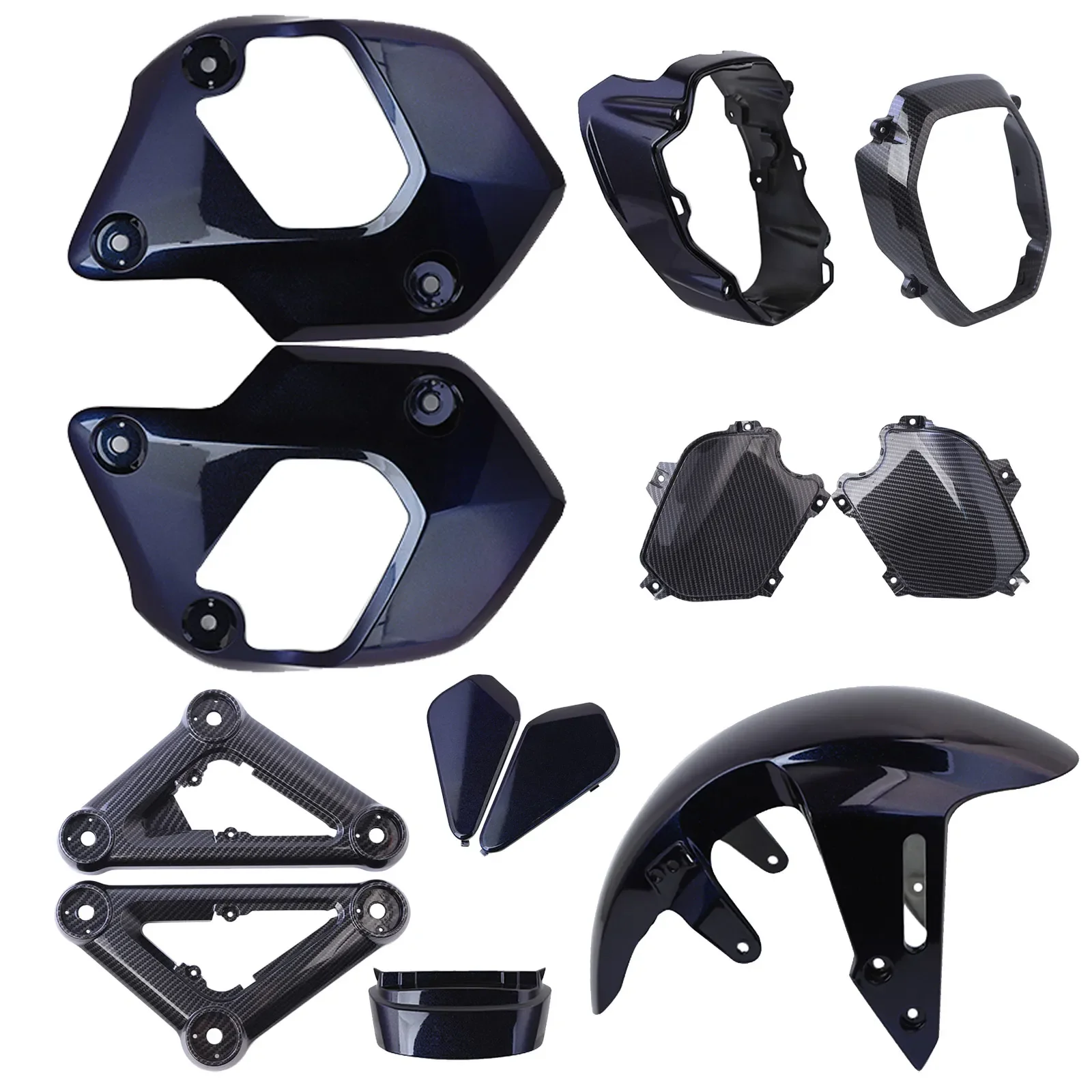 Motorcyle Fairing Kit in ABS Material Compatible with 2021-2024 Honda Grom Msx 125 SF, Pirple Color with Chromatic Effect