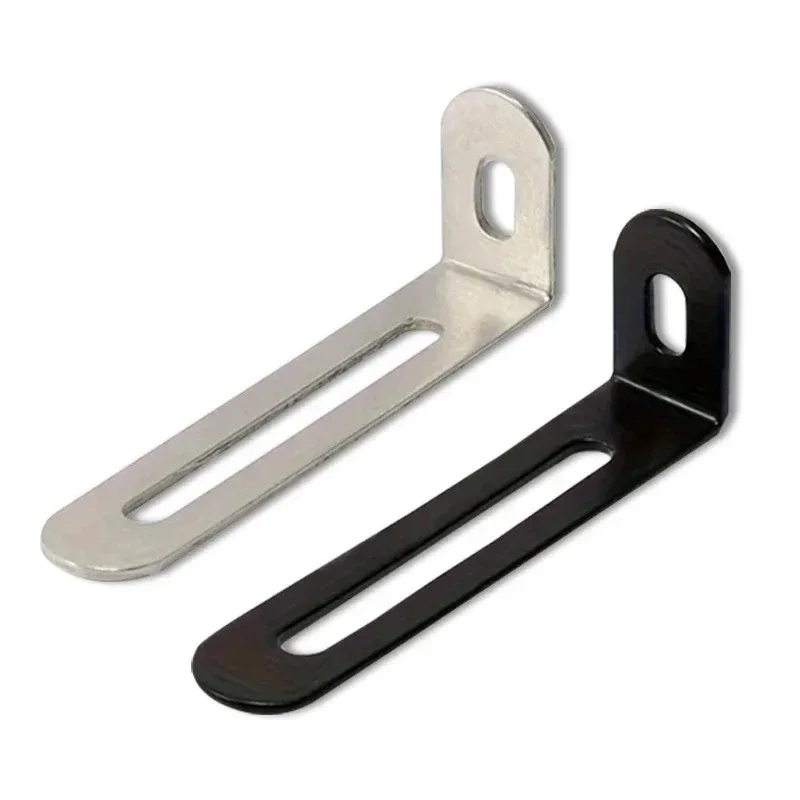 black and silver L-shaped adjustable angle brackets, suitable for furniture anti tilt bookshelves, hardware accessories image 4