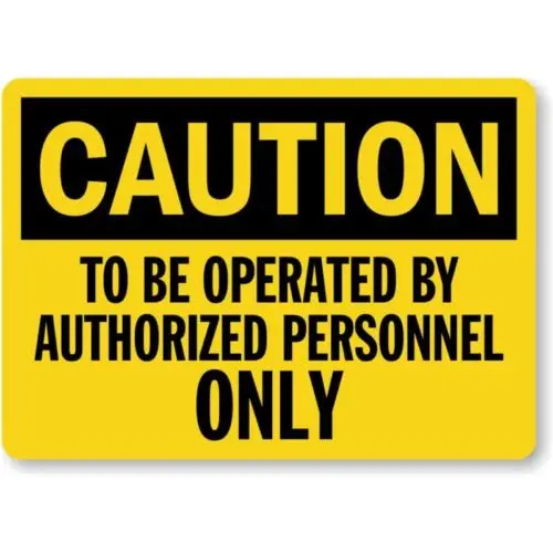 Authorized Personnel Caution Aluminum Weatherproof Sign p905-Aluminum