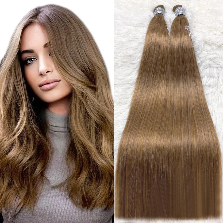 Bulk Human Hair Extensions Straight 100% Real Remy Human Hair Blonde Black Brown 613 Color For Salon High Quality 16-30inches