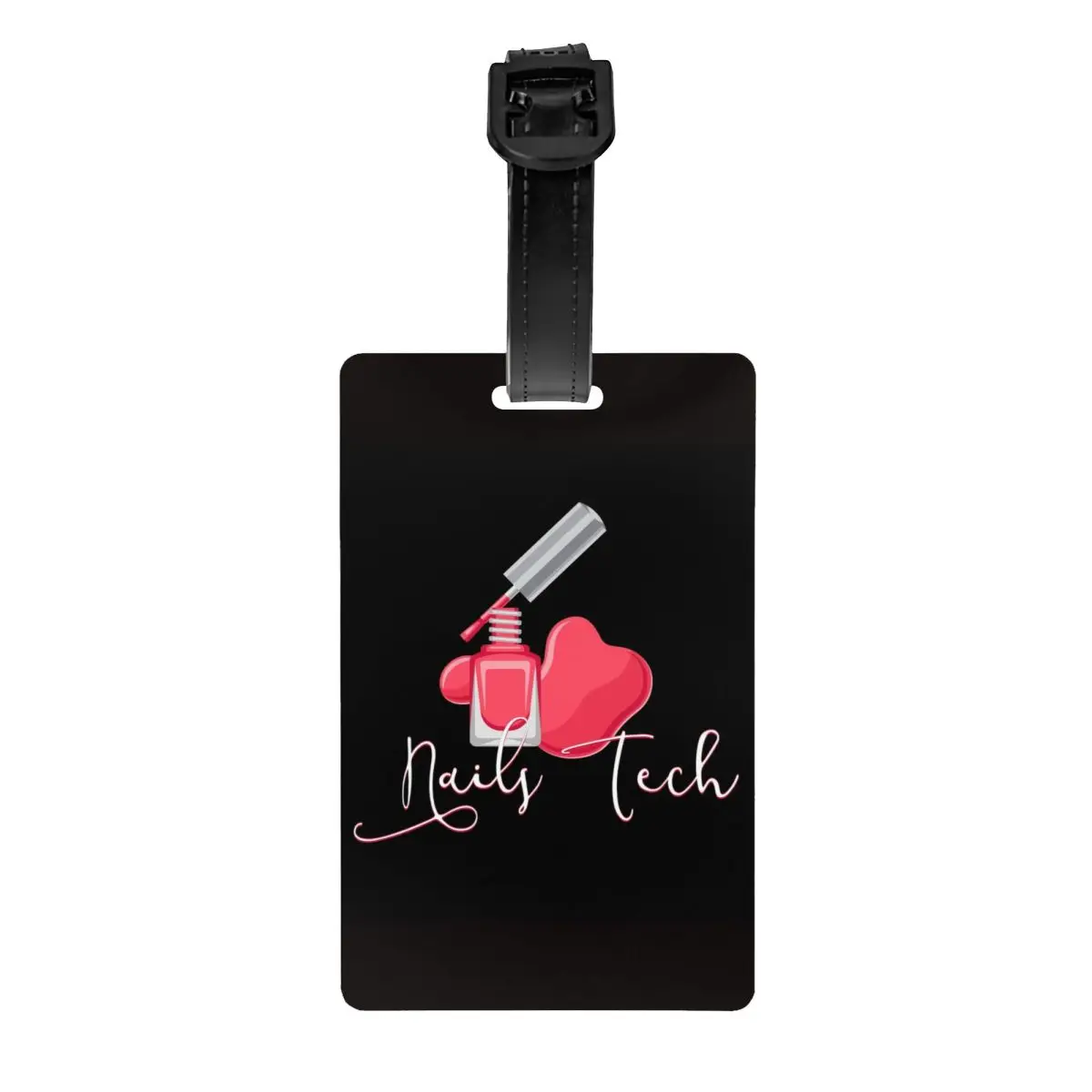 

Custom Fashion Nail Polish Luggage Tag With Name Card Fingernail Manicure Tech Privacy Cover ID Label for Travel Bag Suitcase