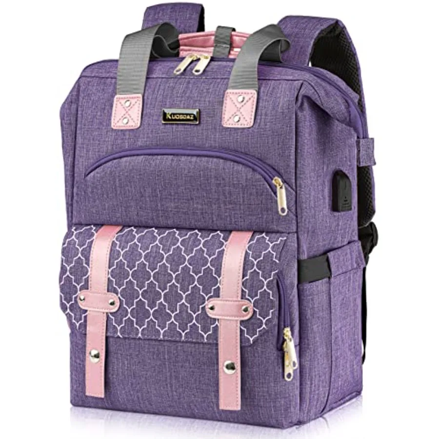 

Backpack for Women School Backpacks for Teen Girls Large Wide Open Laptop Backpack with USB Charger Water Resistant Travel Coll