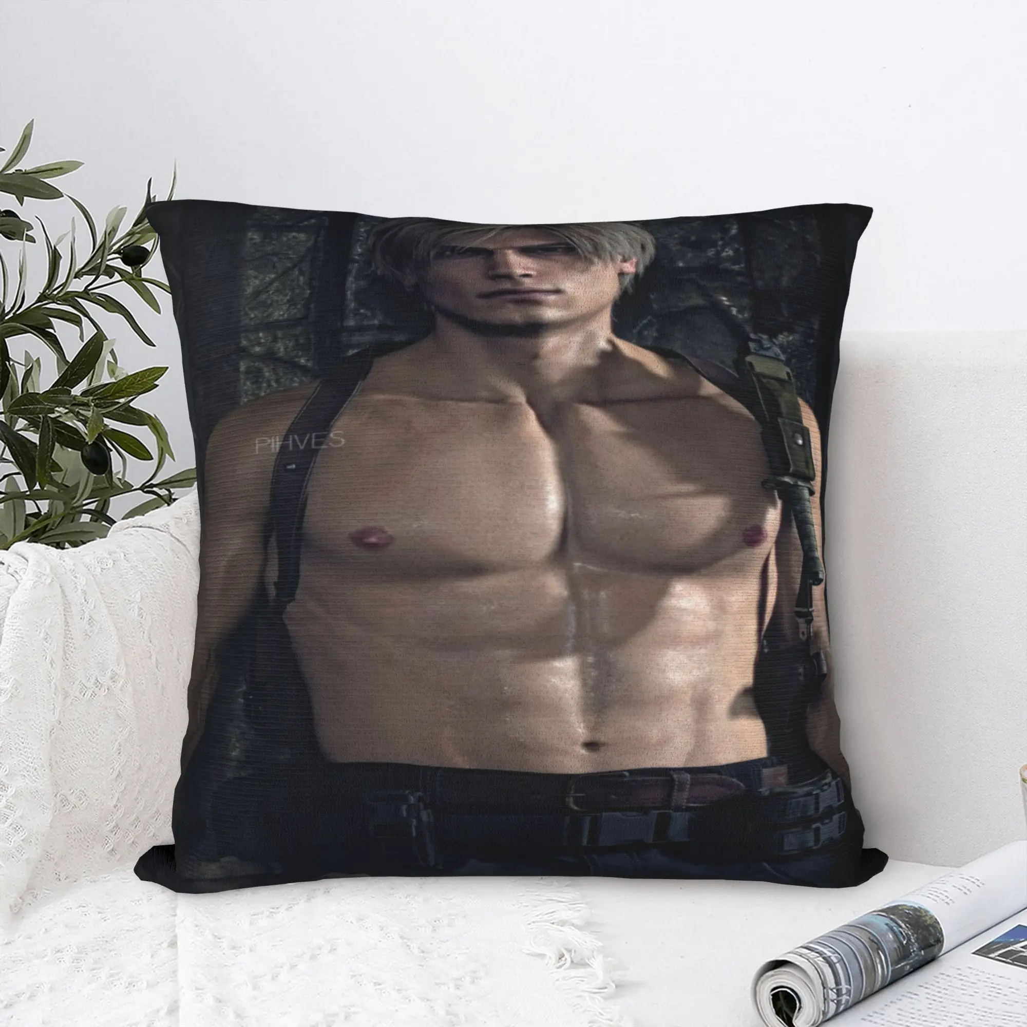Leon Keneddy Residents Evils Pillowcase Stuff Soft Cushion Cover  Pillow Covers Home Decor Zipper Multiple Sizes
