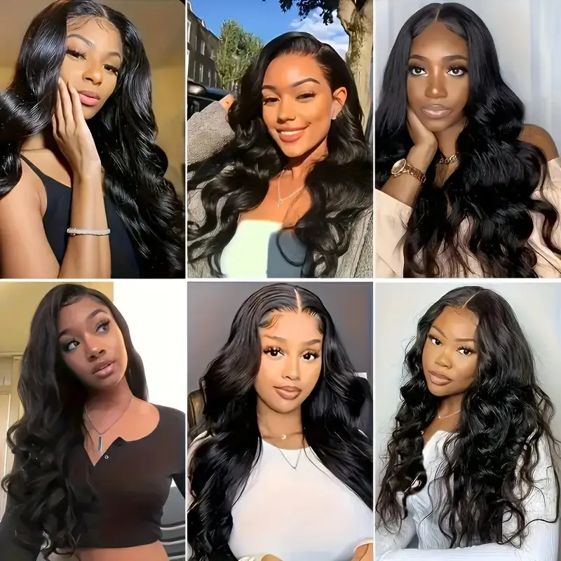 150% Natural Black 38 Inch 5x5 Glueless 13x4 Lace Frontal Human Hair Wigs Body Wave Pre-Plucked 13X6 Front Water Wave For Women