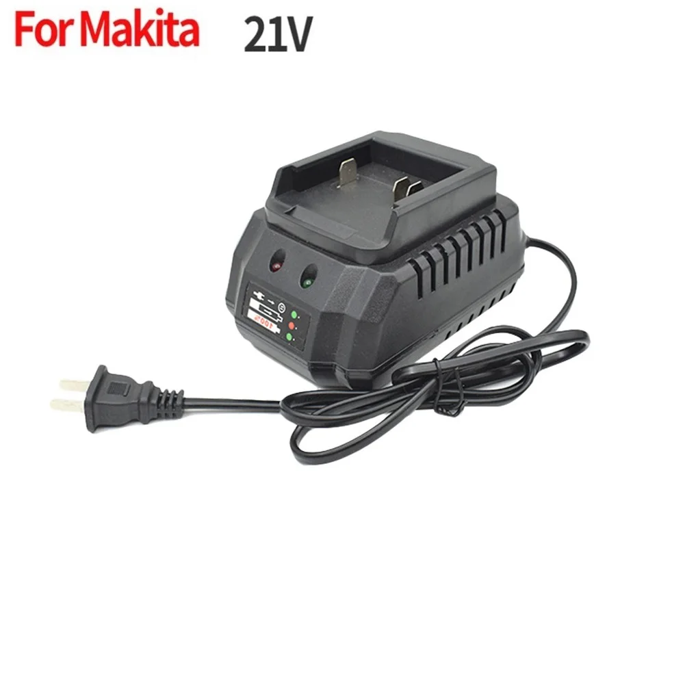 Imagem -03 - Carregador de Bateria Li-ion para Makita 21v Furadeira Elétrica Chave Martelo Chave de Fenda Bateria de Lítio Adaptador de Energia