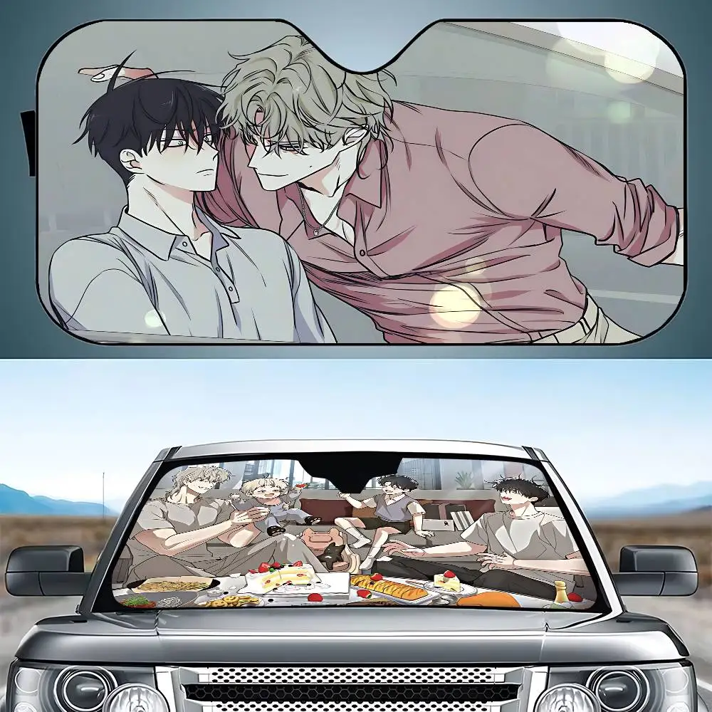 Manhwa L-low Tide In T-twilight-S Stylish And Trendy Windshield Sunshade, Car Windshield Cover, Car Sunshade Curtain Protection