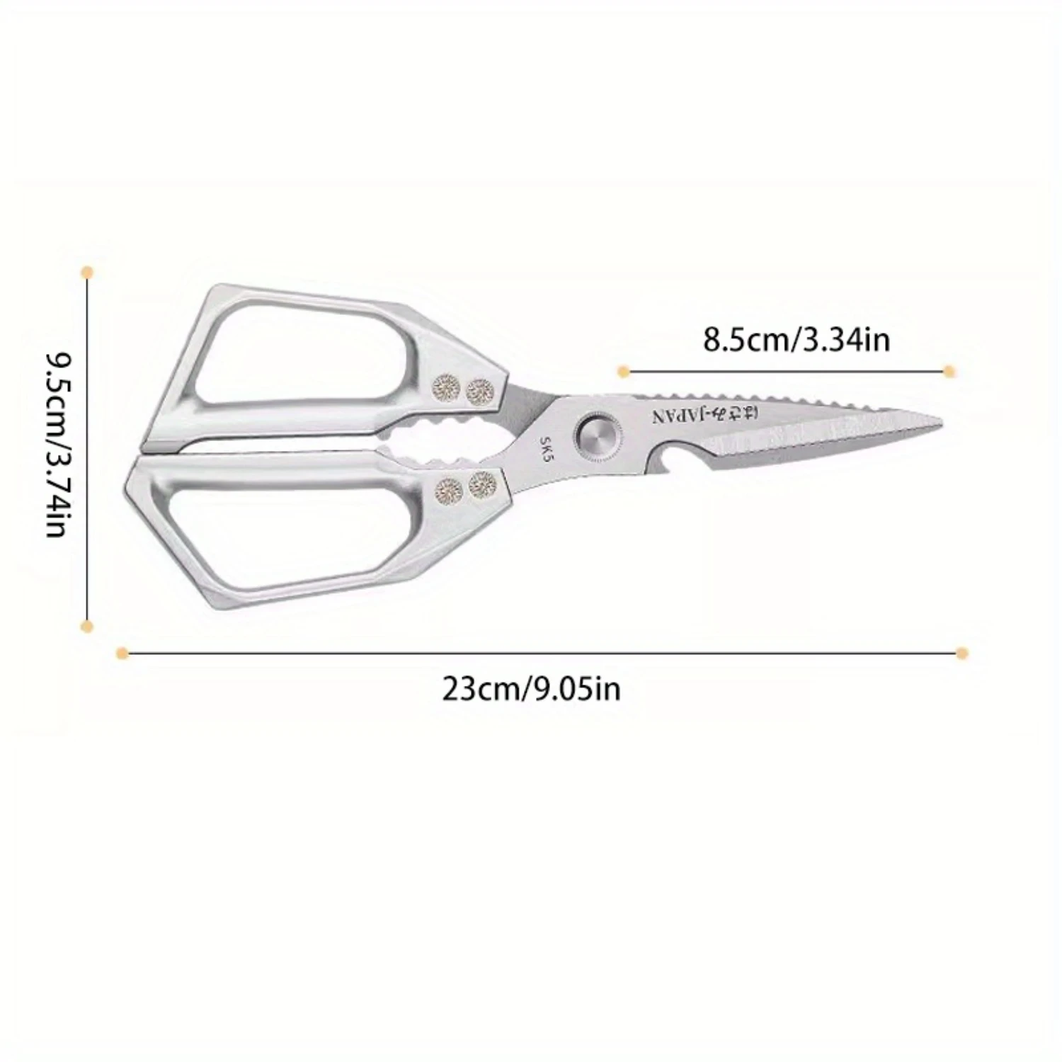 Scharfe Edelstahl Küche Schere Geflügel Schere Fisch Knochen Entferner Multifunktionale Fleisch Lebensmittel Cutter Schere Für Küche – Detail 2