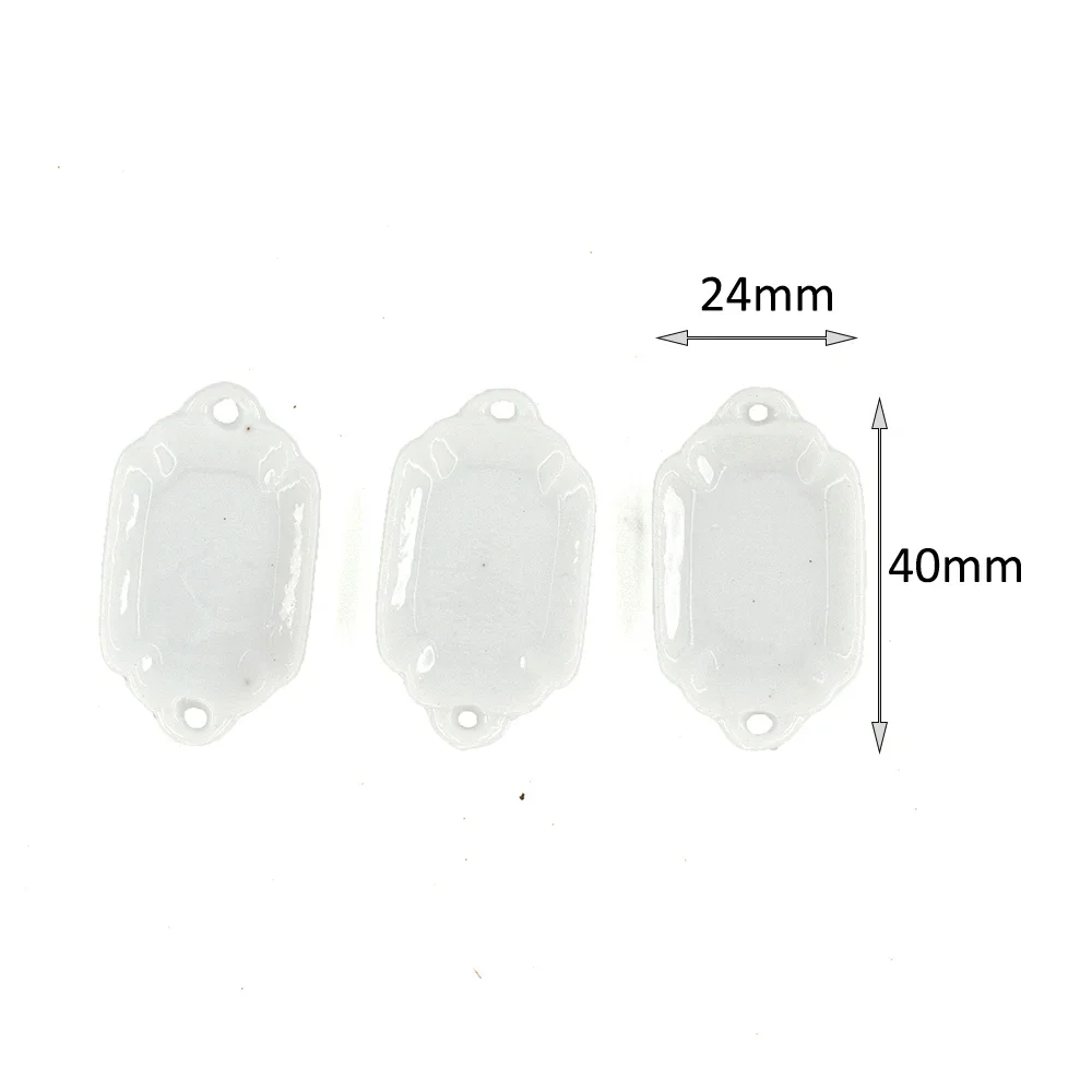 3Pcs 1/12 Dollhouse Miniature Accessories Mini Ceramic Food Plate Simulation Fruit Disk Model Toy for Doll House Decoration