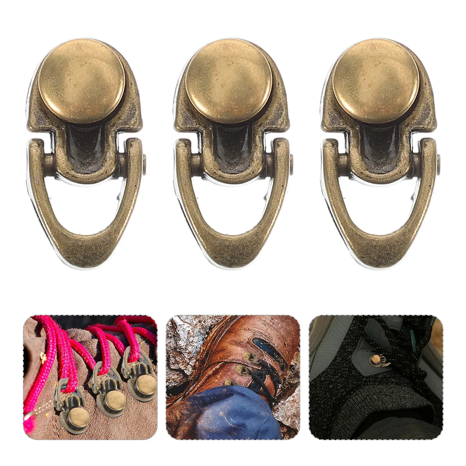 20Pcs Boot Hooks Alloy Multi Functional Outdoor Sports Shoe Lace Buckles Eyelets Repair Hiking Climbing Lace Fittings