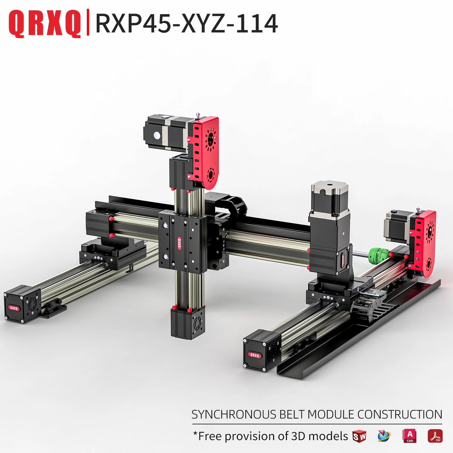 

QRXQ CNC Linear Module XYZ Structure Ball Screw Slide Table Stage with Stepper Motor for Linear Motion Axis Application