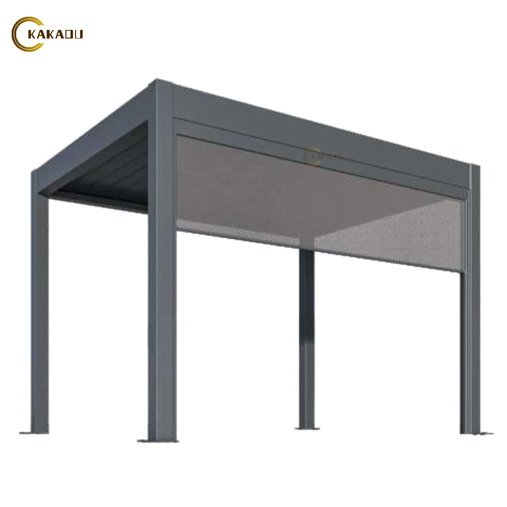 KAKADU Waterproof Powder Coated Aluminium Outdoor Pergola 3x3 3x4 Custom Motorized Shading Eco Friendly Easily Assembled
