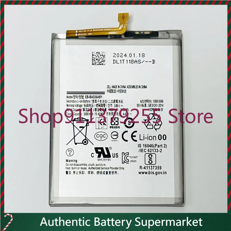 

Аккумулятор 5000 мАч EB-BA336ABY для Samsung Galaxy A53 5G, A536E, A536U, A536V, A536A, A536B, A536J, A536N, A536D, A536T, SC-53C