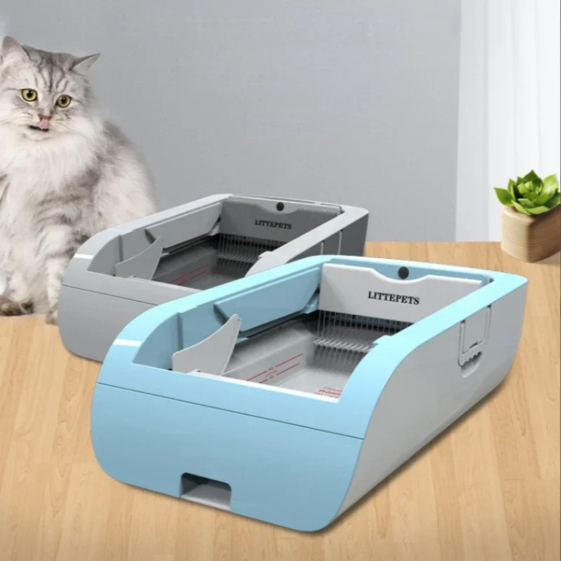 For Cats To Automatically Clean Litter House Cat Toilet Sandbox Smart Pet Potty Small Animal Supplies