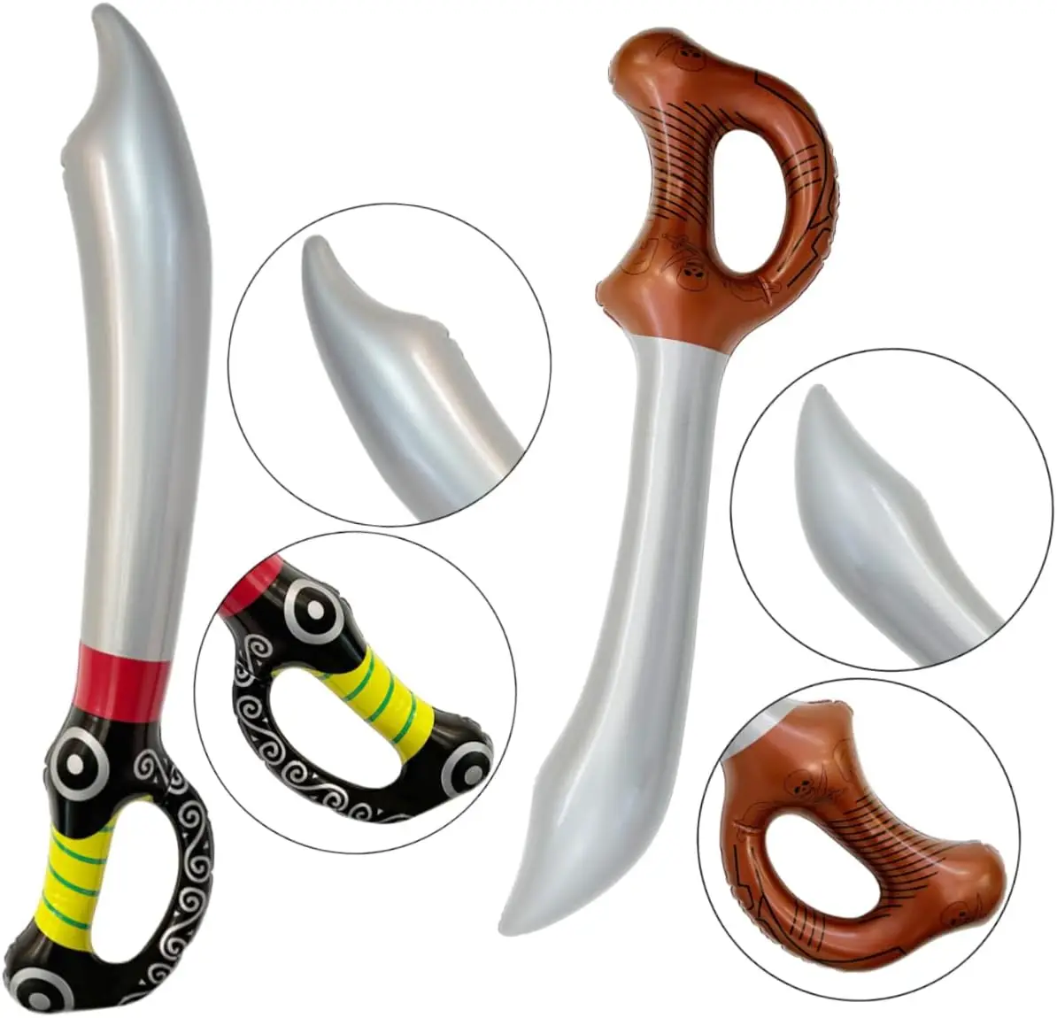 Cuchillos inflables de pirata, espadas, juego de armas inflables para fiesta de cumpleaños, Halloween, Cosplay, accesorios de escenario, juguete de agua para piscina de verano