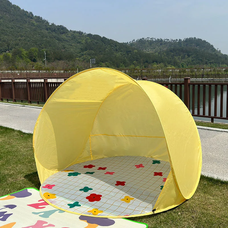 Cross-border Summer New Ins Wind Speed Opening Beach Tent Outdoor Portable Foldable Sun protection Picnic Tent Quick Throw