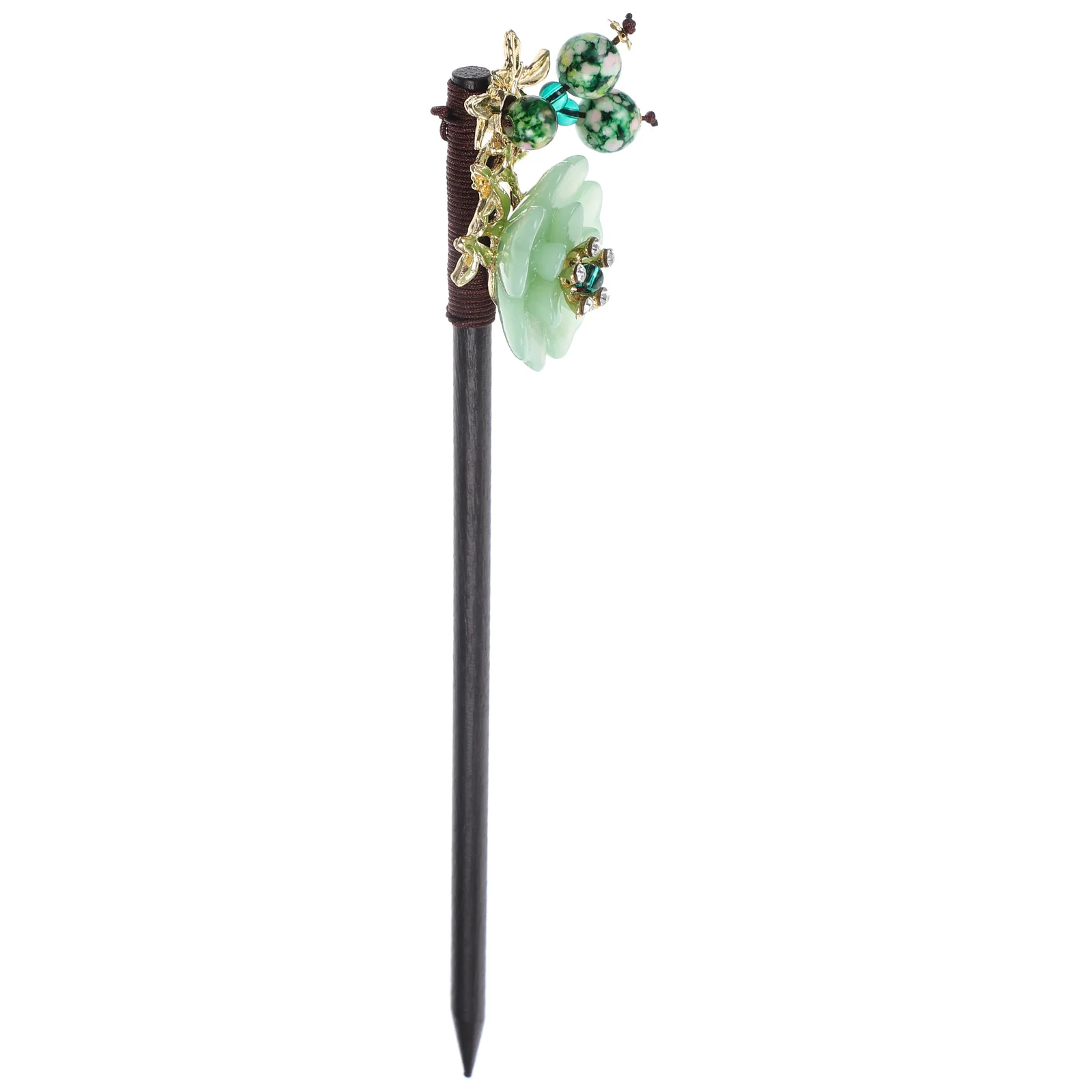 

Retro Hair Stick Vintage Agate Hanfu Women Bobby Pins Glass Tassel Bun Maker Chopstick Hairpin Lightweight Durable Hairstyles
