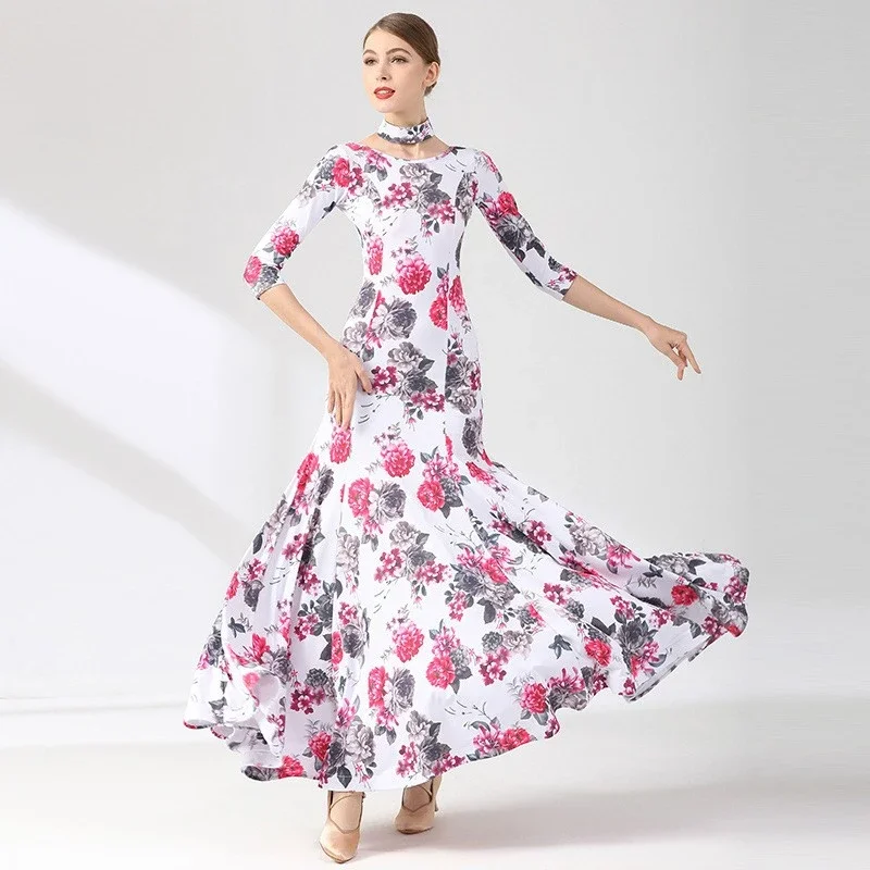 

Adult modern dance dress, national standard dance costume, dress, practice suit