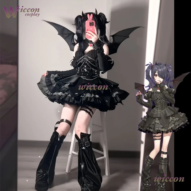 Костюм для косплея NEEDY GIRL OVERDOSE Ame-chan Sugar Spicy Demon, полный комплект для женщин, для Хэллоуина, вечеринок и выступлений