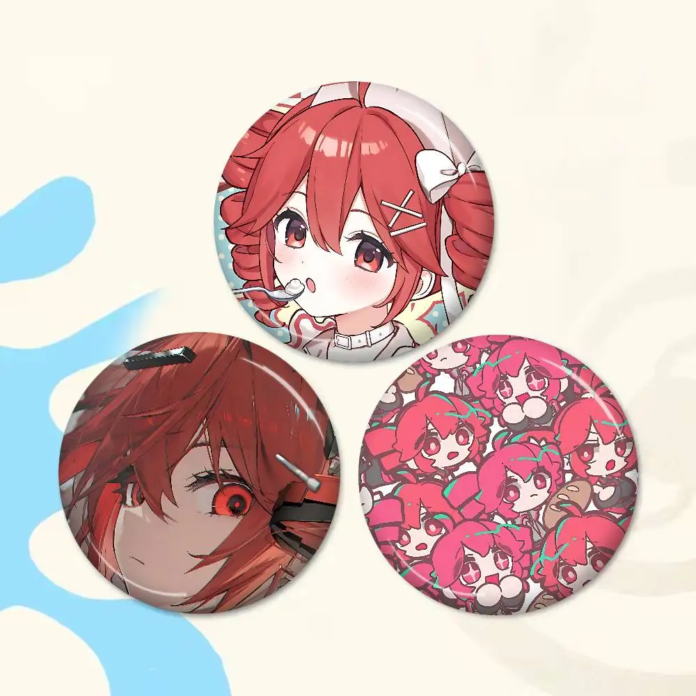 Popular Virtual Singer Kasane Teto Holder Creative Tinplate Soft Button Pins Animal Icon Brooch Lapel Backpack Badge