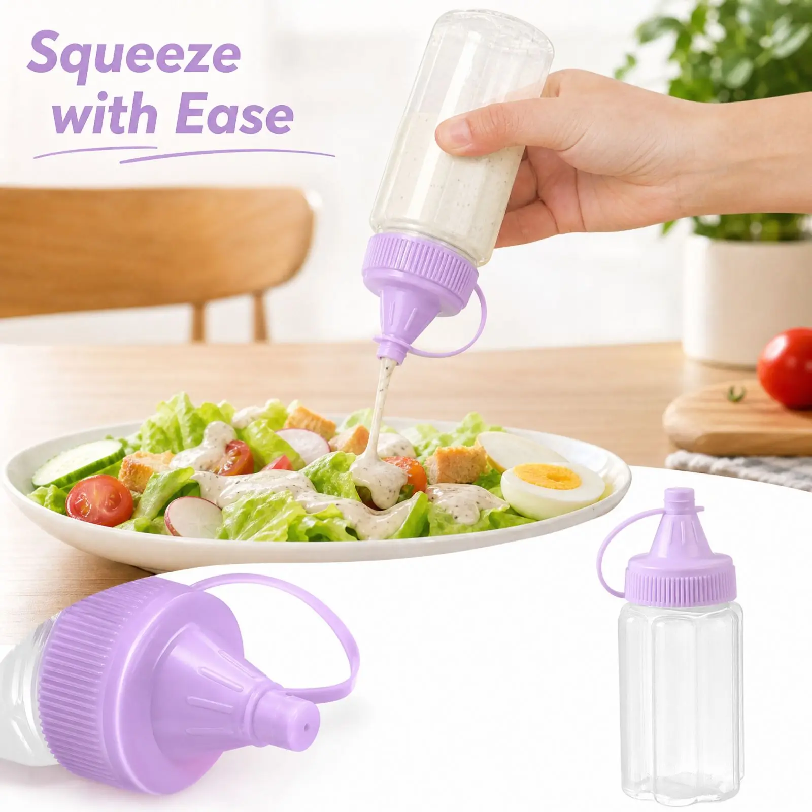 Portable Squeez Condiment Bottle Squeez Bottle Trending Portable Dispenser Bestseller Leakproof Kitchen Condiment Holder 2026