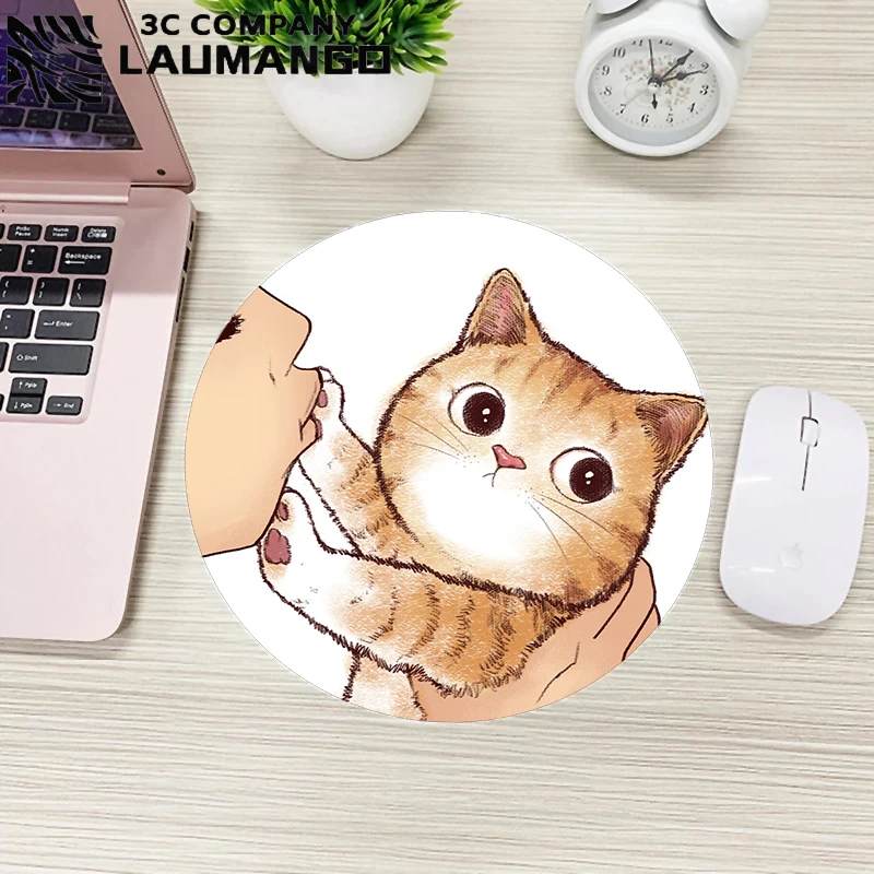 Tapis de souris Anime personnalisé pour PC Gamer, bureau d'ordinateur, clavier mignon, Deskvirus, jeu circulaire, lapmedicaments Kawaii, polymères, invitation, bricolage