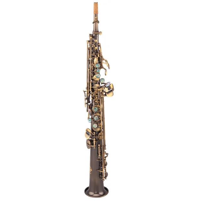 High Quality Antique Bronze Color  Wind Instrument soprano Saxophone for Professional Player