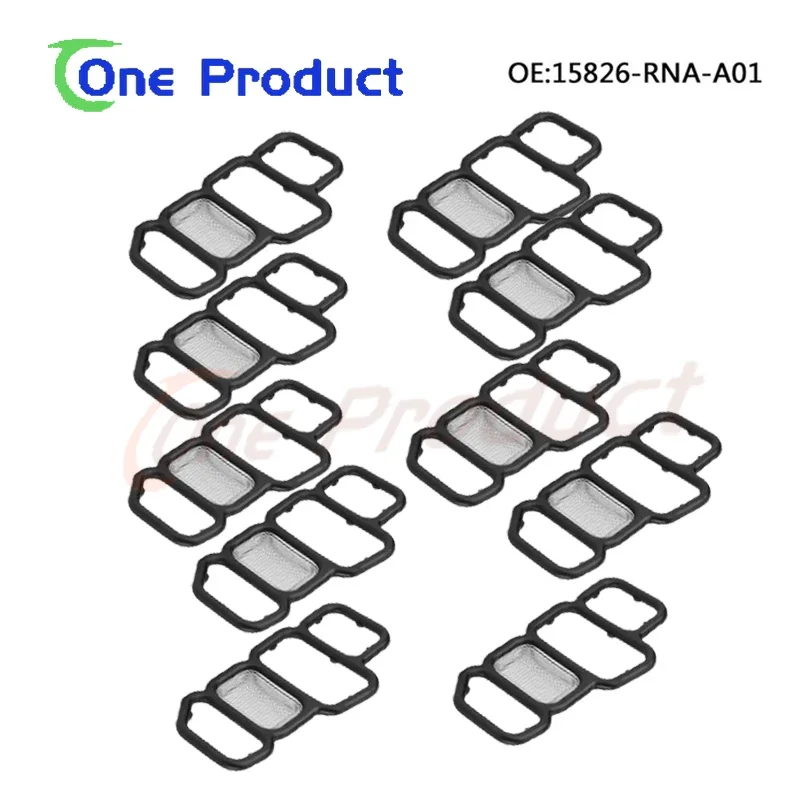 10pcs Car Accessories15826-RNA-A01 15826RNAA01 VVT Variable Timing Spool Solenoid Valve Gasket Filter For Honda Civic