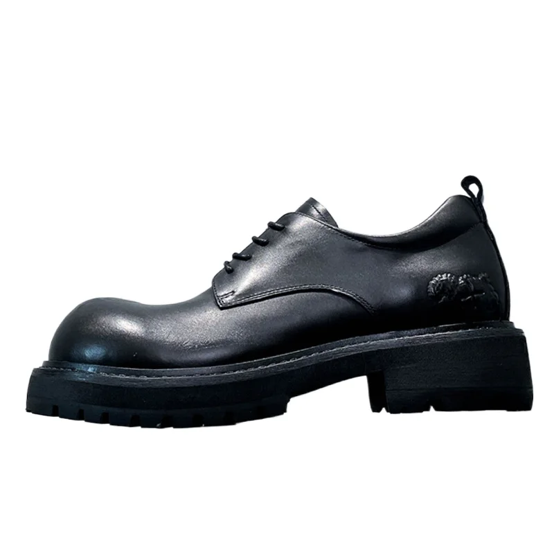 

Туфли из натуральной кожи с небольшим вывернутым носком, увеличивающие рост