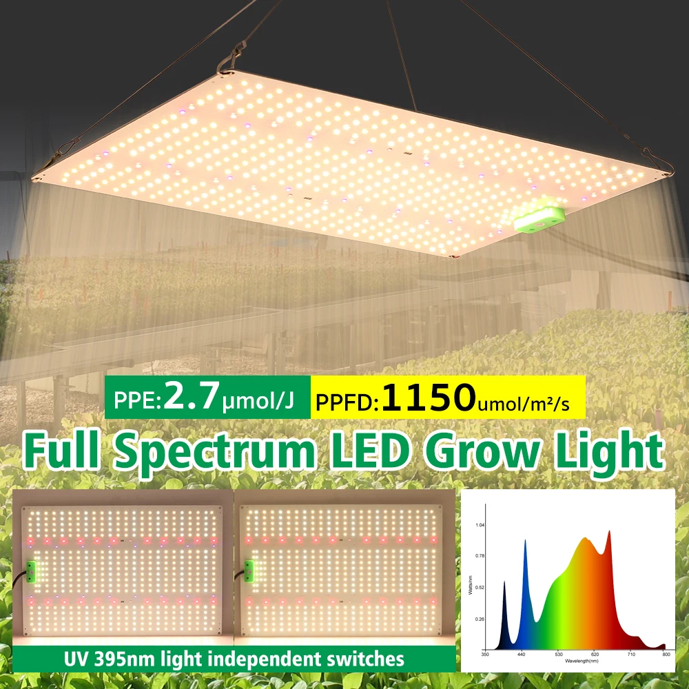 120 واط-240 واط قابل للتعديل الطيف الكامل الكم مجلس LED مصباح النمو لإضاءة نمو النباتات المائية الدفيئة