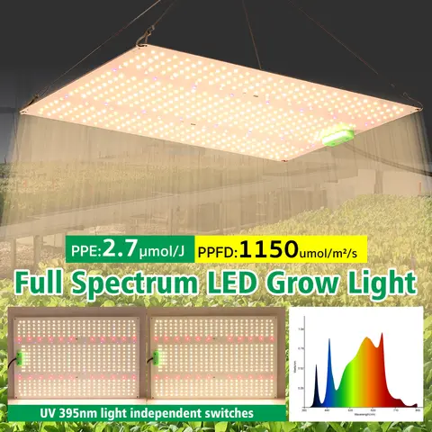 120W-240W 온실 수경 식물 성장 조명을 위한 조정 가능한 전체 스펙트럼 양자 보드 LED 성장 램프