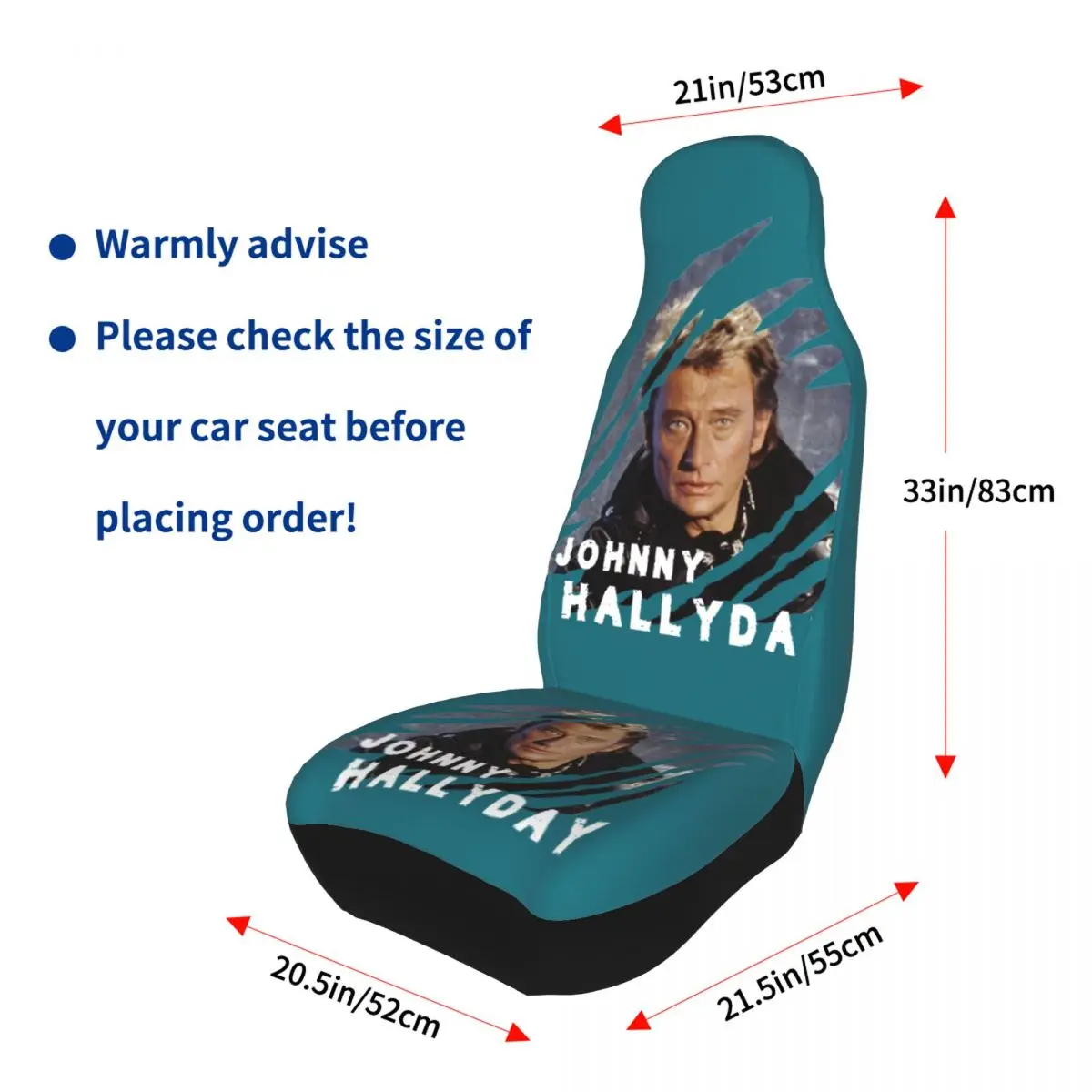 Johnny Hallyday Rocker Rocks Universal Car Seat Cover Auto Interior AUTOYOUTH Seat Covers Fabric Hunting