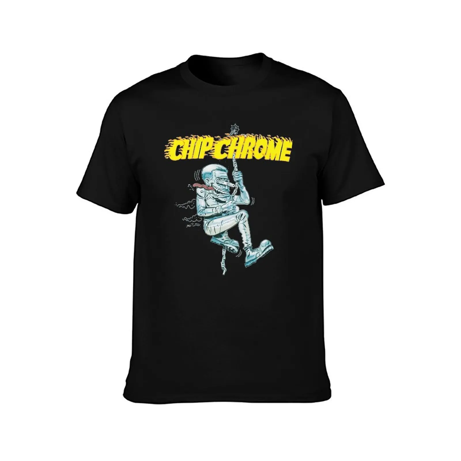 The Neighbourhood Chip Chrome Mic Swing Sticker T-Shirt Basic Short Sleeve for Men T-Shirt