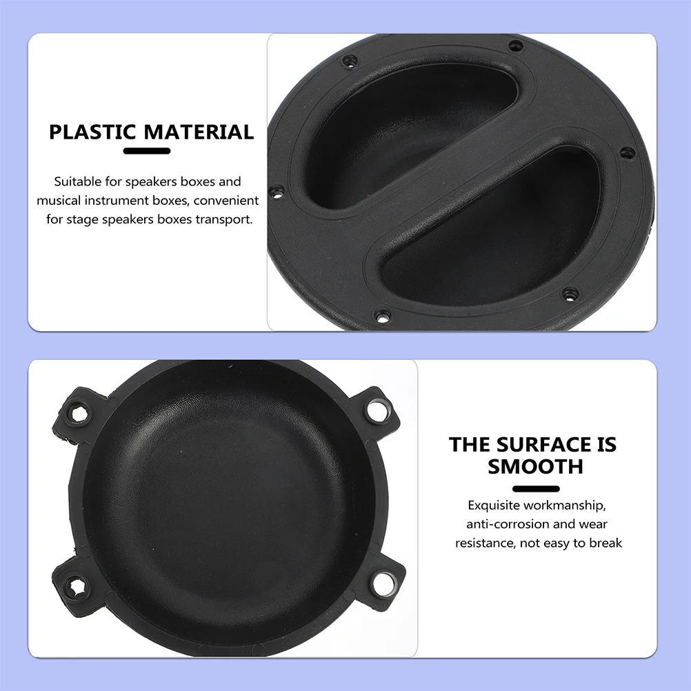 

8Pcs Speaker Cabinet Handle Round Grip Durable ABS for Speaker Box Stage Audio Musical Instrument Cases Transport