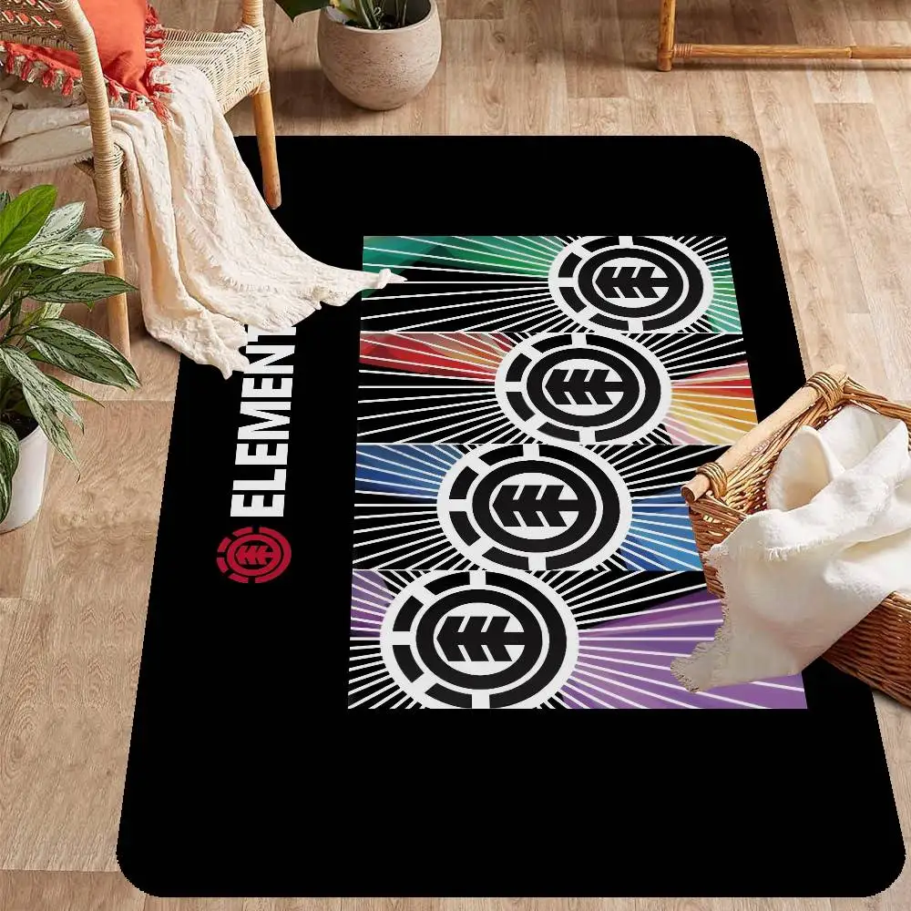 E-Element Skateboards Boardsport Logo Floor Mat INS Style Soft Bedroom Floor House Laundry Room Mat Anti-skid Household Carpets