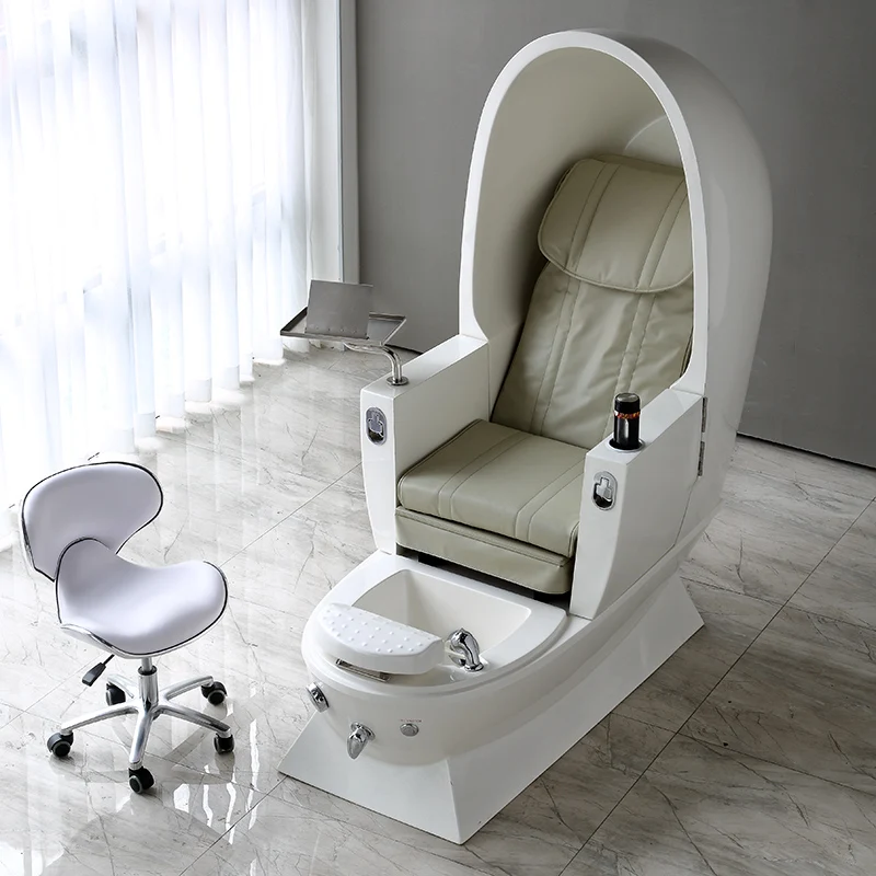 Chaise de pédicure en forme d'œuf pour salon de manucure, massage des pieds, spa électrique multifonctionnel unique